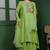 Light green katan silk kurta set with cutdana and sequins work