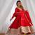 Designer red anarkali kurta pant set for women | premium ethnic wear