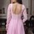 Women's baby pink flared anarkali kurta palazzo set with dupatta