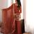Women's rust orange embroidered kurta set with dupatta