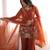 Women's rust orange embroidered kurta set with dupatta