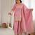 Women's dusty pink festive suit set with intricate embroidery
