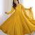 Women's yellow anarkali gown with heavy embroidered dupatta | designer ethnic wear