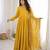 Women's yellow anarkali gown with heavy embroidered dupatta | designer ethnic wear