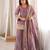 Elegant purple kurta palazzo set with embroidered dupatta for women