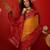 Mustard georgette bandhni printed saree with unstitched blouse piece.