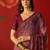Onion georgette bandhni printed saree with unstitched blouse piece.