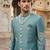 Sky blue indowestern for men