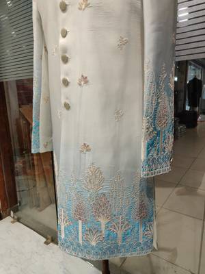 Blue shaded indowestern for men 3