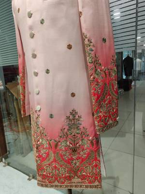 Red shaded indowestern for men 3
