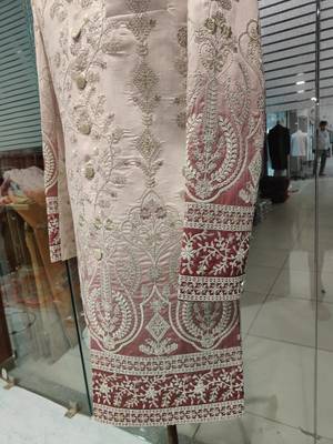 Wine shaded indowestern for men 3