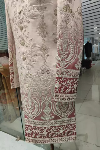 Wine shaded indowestern for men