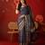 Navy blue silk cotton bandhni saree with unstitched blouse piece.