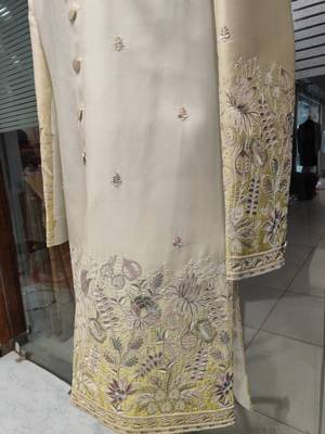 Yellow shaded indowestern for men 3