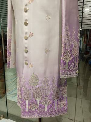Lavender shaded indowestern for men 3