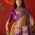 Wine silk cotton bandhni saree with unstitched blouse piece.