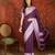 Wine chiffon zari checks saree with unstitched blouse piece.