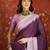 Wine chiffon zari checks saree with unstitched blouse piece.