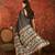 Black silk cotton zari saree with unstitched blouse piece.