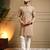 Beige armani lachko embroidery sequence work straight men's kurta pyjama