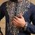 Navy blue armani lachko embroidery sequence work straight men's kurta pyjama