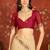 Beige chiffon embroidered saree with unstitched blouse piece.