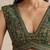 Emerald green embroidered silk blouse