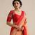 Red embroidered silk blouse
