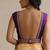 Purple embroidered raw silk blouse