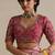 Hot pink embroidered chinia silk blouse