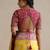 Hot pink embroidered chinia silk blouse