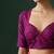 Purple embroidered silk blouse
