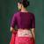 Purple embroidered silk blouse