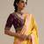 Purple embroidered raw silk blouse