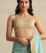 Golden tissue chanderi blouse