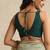 Green pure chanderi silk blouse