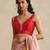 Pink embroidered pure chanderi silk blouse