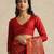 Red pure chanderi silk blouse