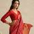 Red pure chanderi silk blouse