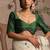 Green pure chanderi silk blouse