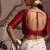 Red pure chanderi silk blouse