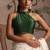 Green pure chanderi silk blouse