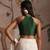 Green pure chanderi silk blouse