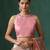 Pink embroidered pure silk blouse