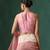 Pink embroidered pure silk blouse