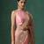 Pink embroidered pure silk blouse