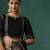 Black embroidered pure silk blouse