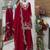 Pink fendy silk embroidered stitched sharara kurta and duppta set