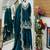 Sea green fendy silk embroidered stitched sharara kurta and duppta set