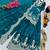 Sea green fendy silk embroidered stitched sharara kurta and duppta set
